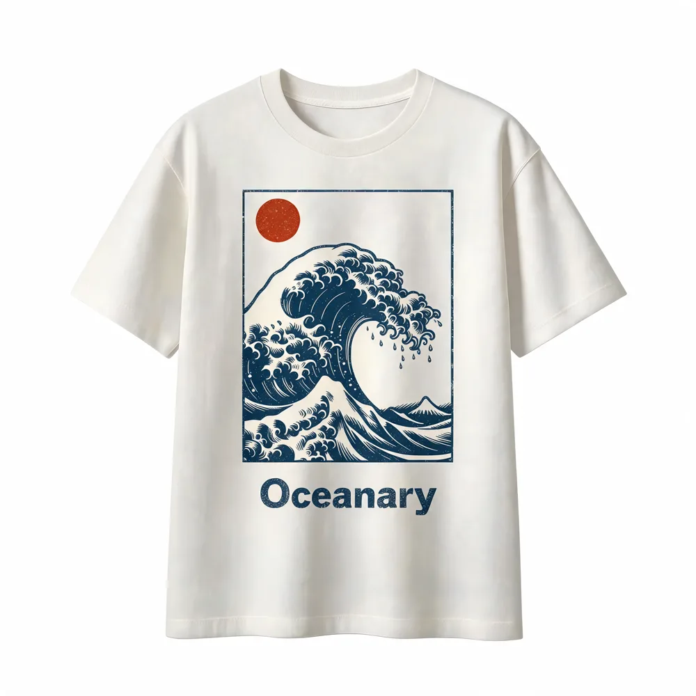Great Wave Tee in Natural